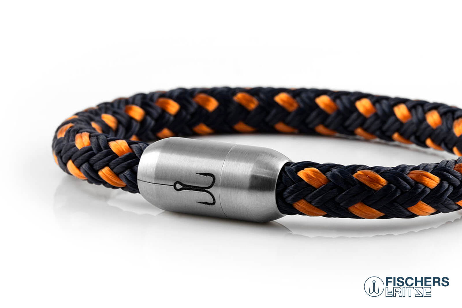 fischers-fritze-makrele-willi-armband-marineblau-orange-8mm image 7
