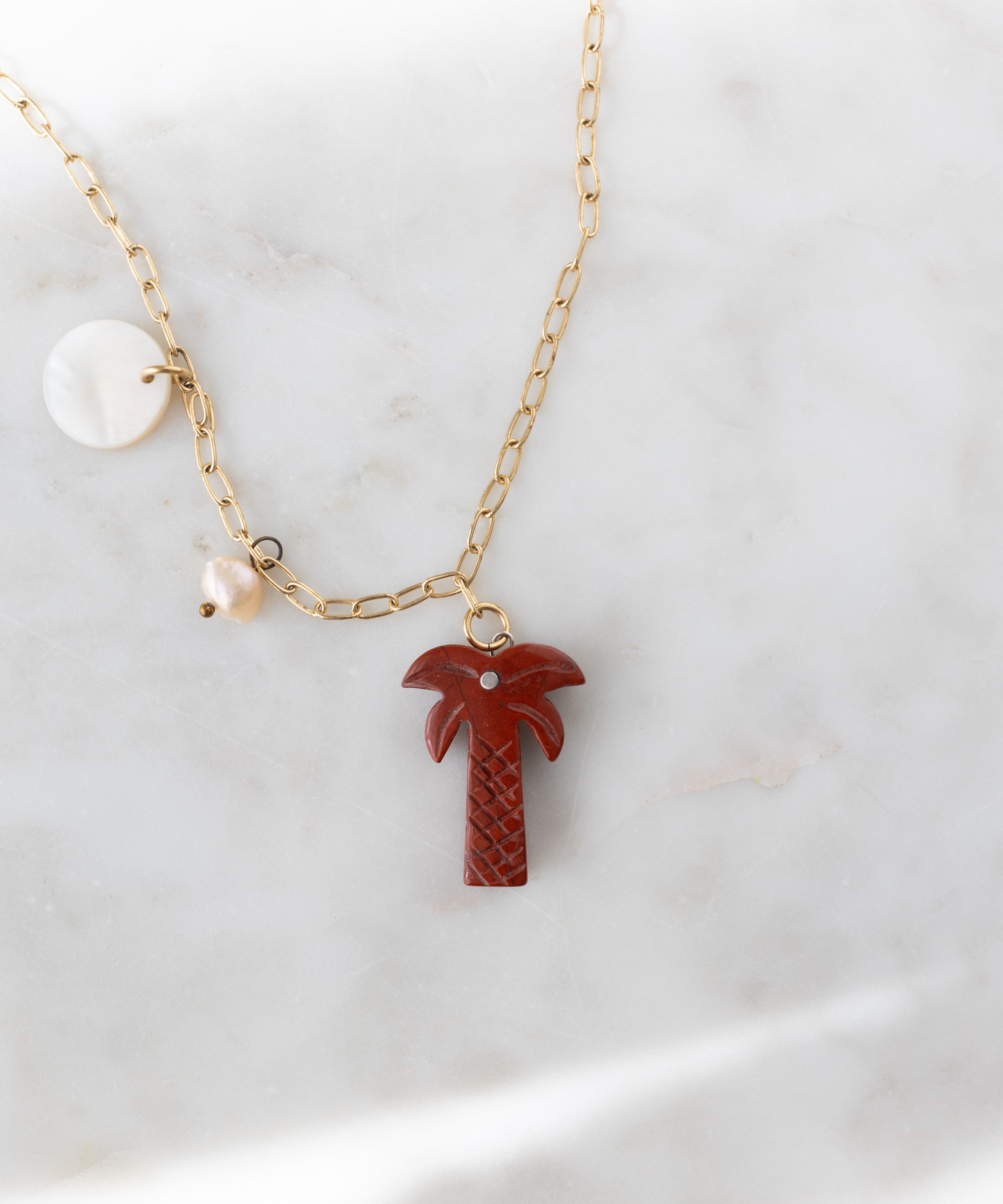 wald-berlin-mexicana-solo-amore-halskette-stein-palmen-kette-mit-perlmutt-und-pe image 8