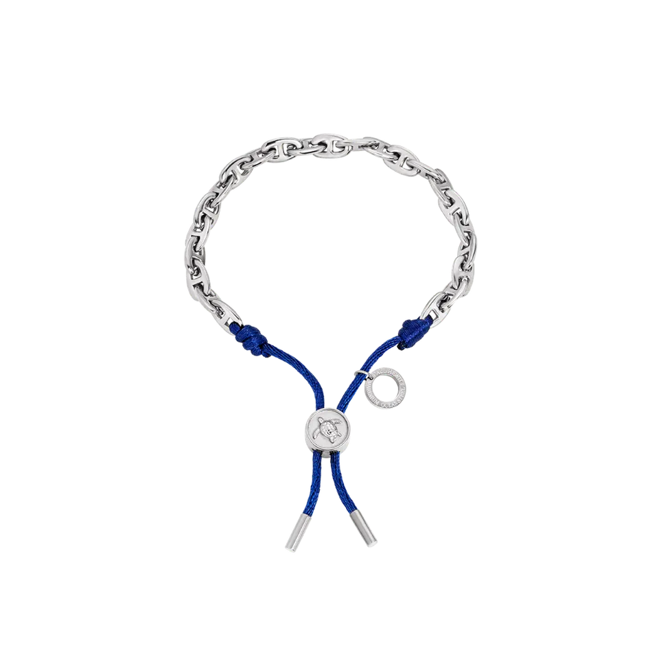 paul-hewitt-turtle-anchor-chain-armband-silber-navy image 1
