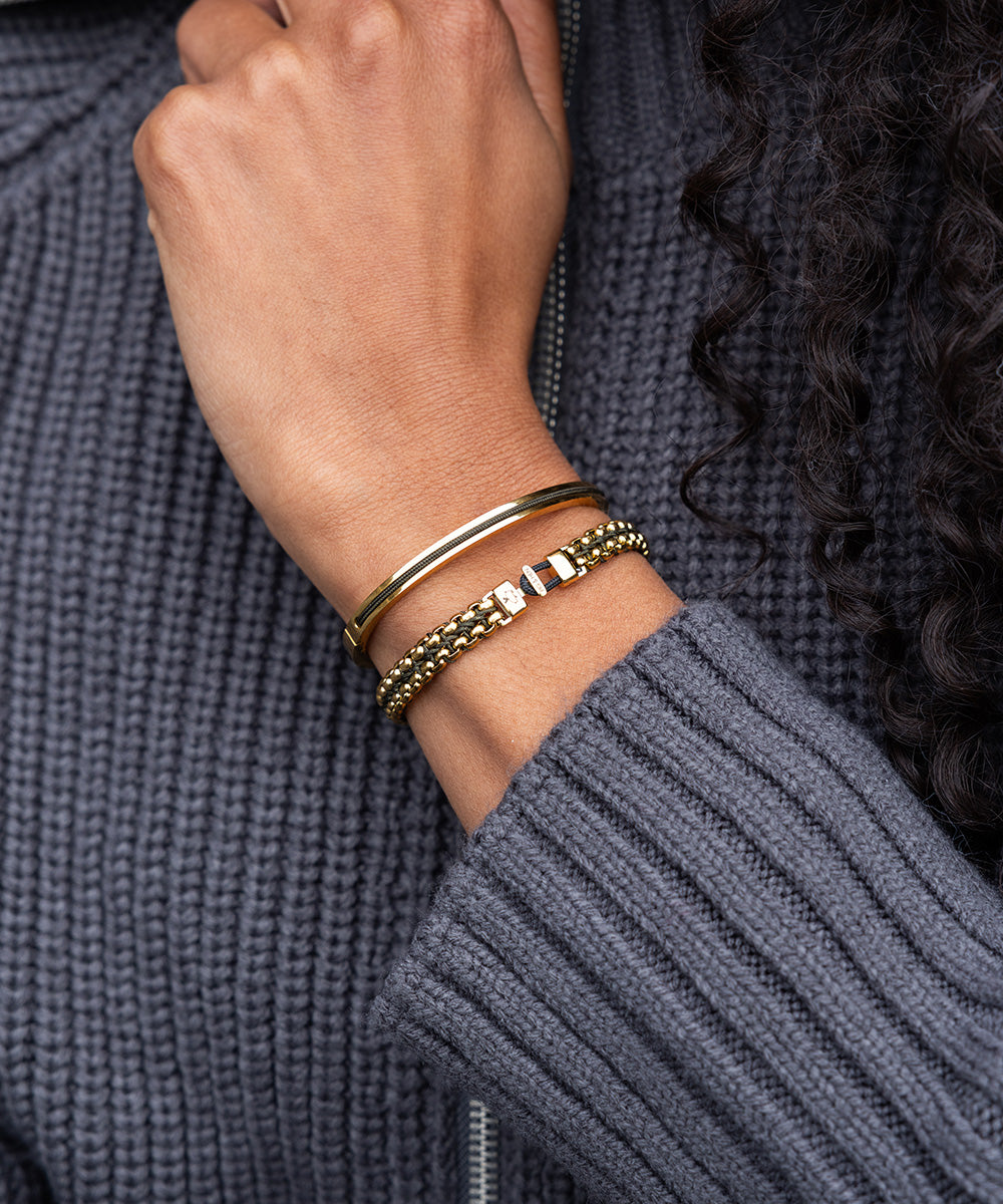 pig-hen-catena-venetian-7-mm-armband-set-army-maya-lou-gold image 2