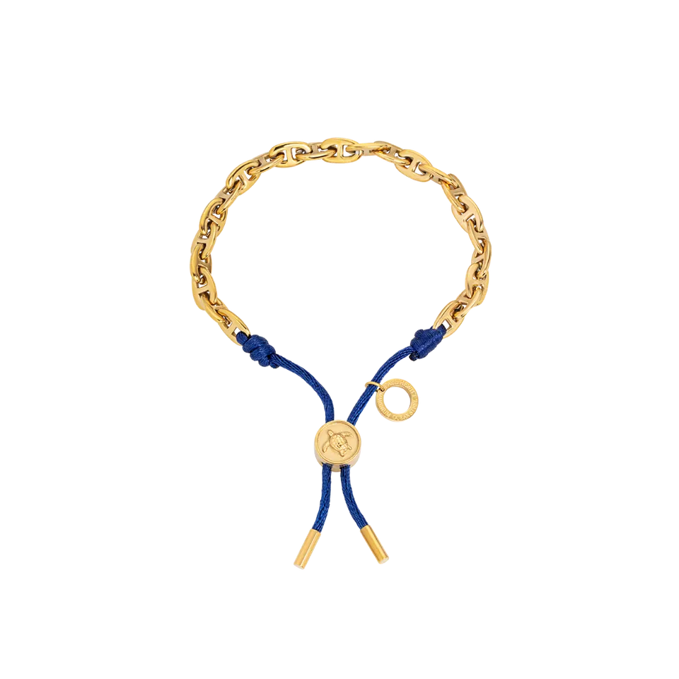 paul-hewitt-turtle-anchor-chain-armband-gold-navy image 1
