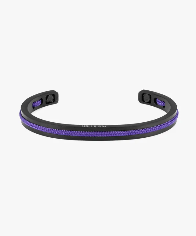 pig-hen-navarch-6mm-cuff-royal-purple-black-nautisches-seilarmband-f-r-herren image 1