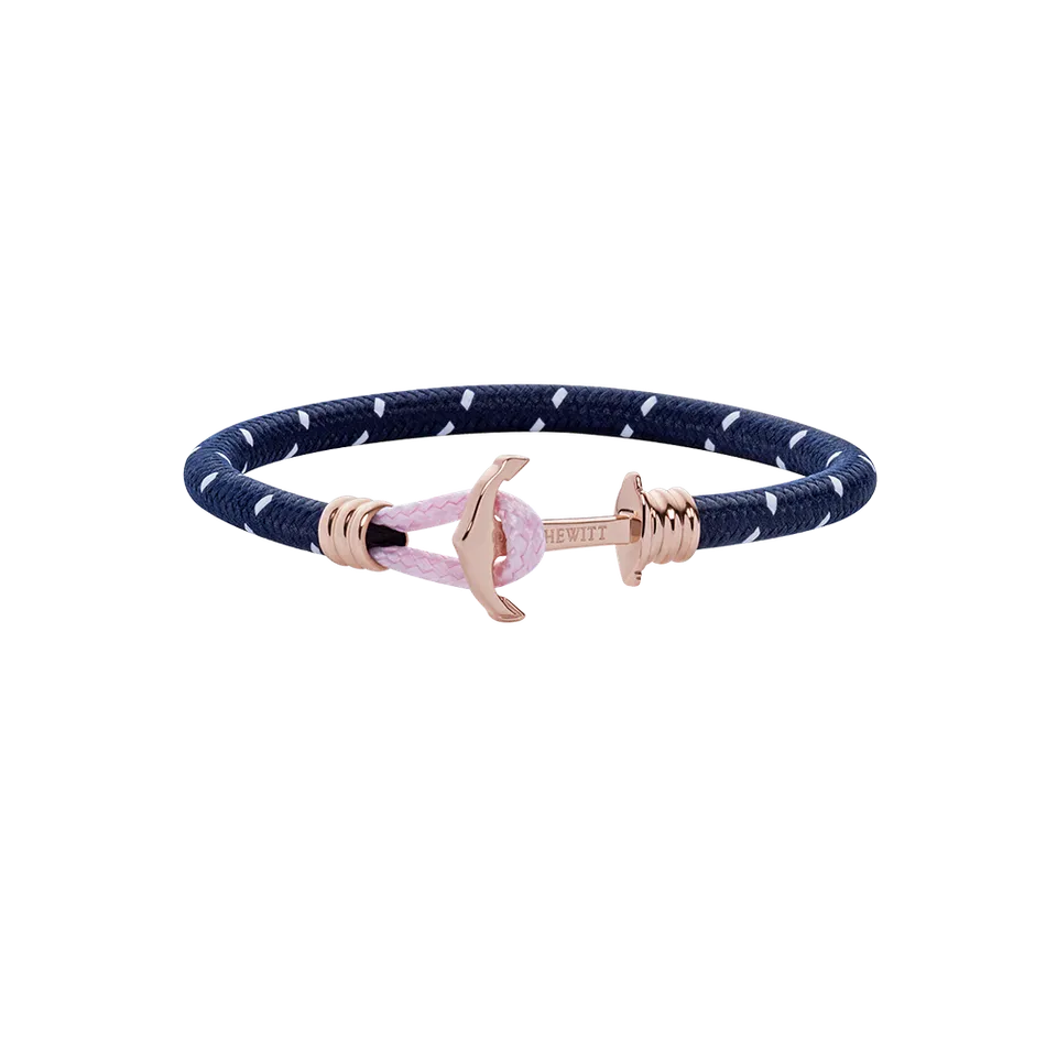 paul-hewitt-phrep-lite-ankerarmband-ros-gold-nylon-marineblau-wei-rosa image 1