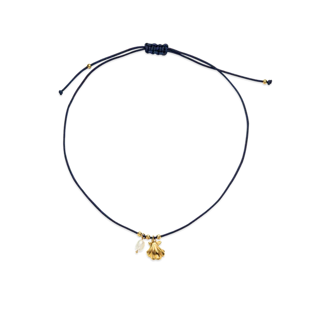 paul-hewitt-scallop-blue-nylon-halskette-gold image 1