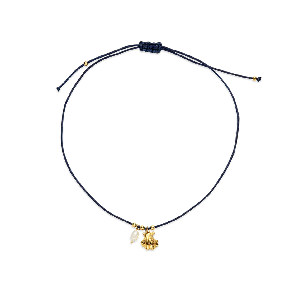 paul-hewitt-scallop-blue-nylon-halskette-gold image 1