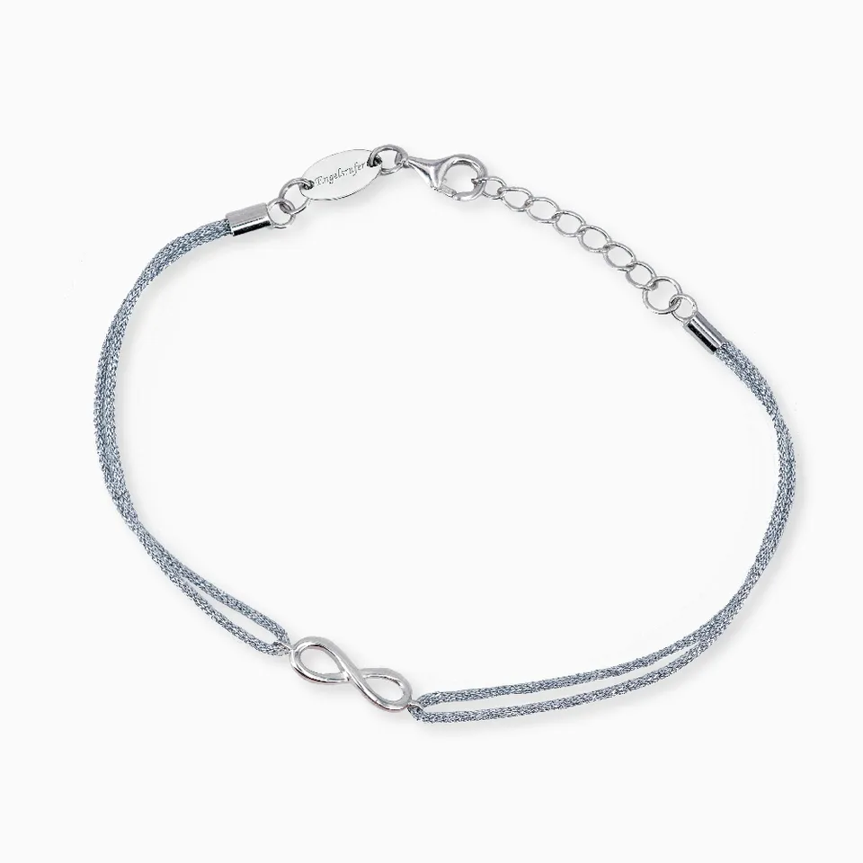 engelsrufer-armband-nylon-silber-mit-infinity-aus-925er-silber image 1