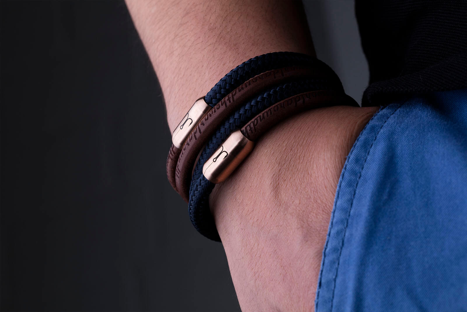fischers-fritze-k-nigsgarnele-frank-ludwig-armband-kombination-marineblau-leder- image 2
