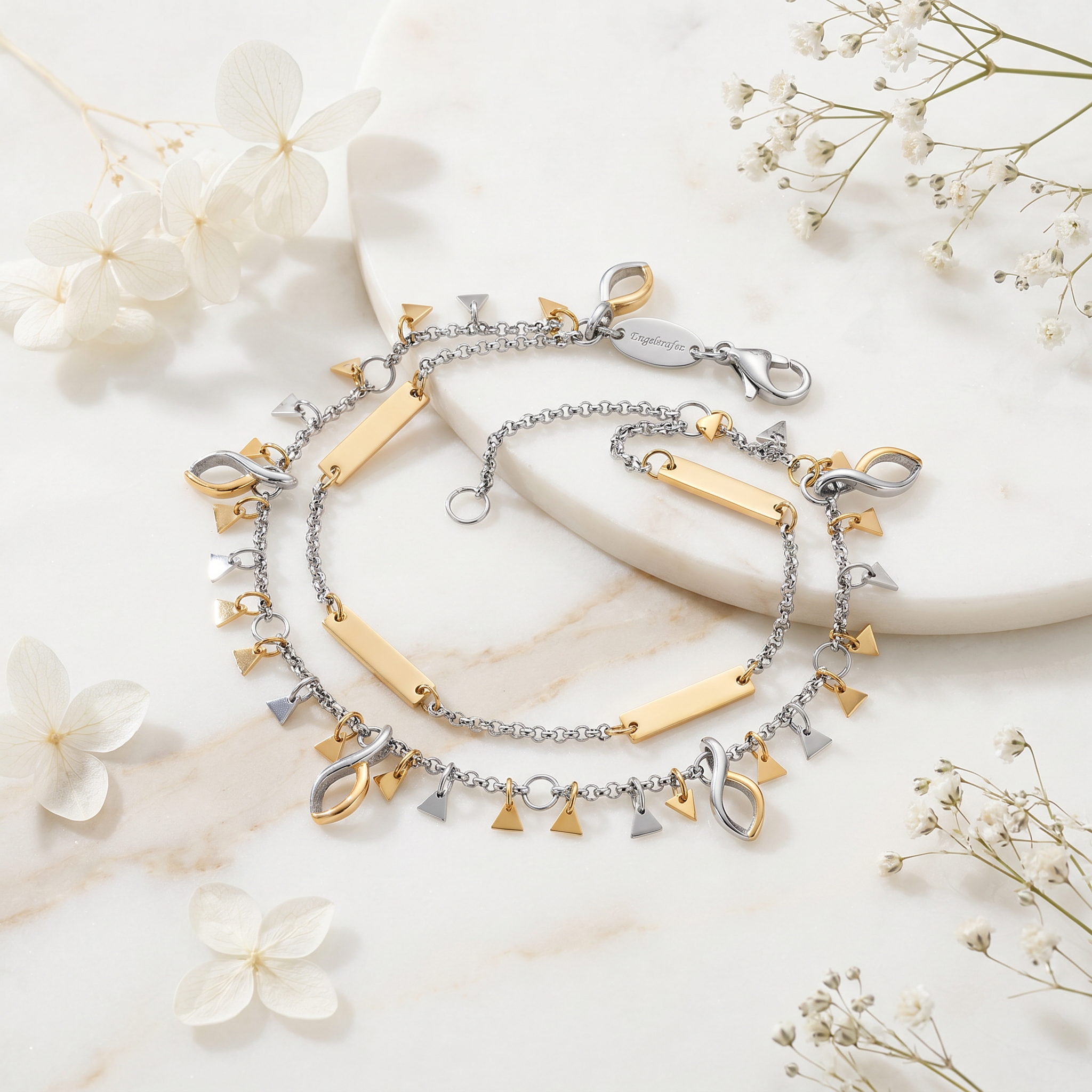 engelsrufer-armband-duo-2-in-1-edelstahl-boho-triangle-bicolor image 3