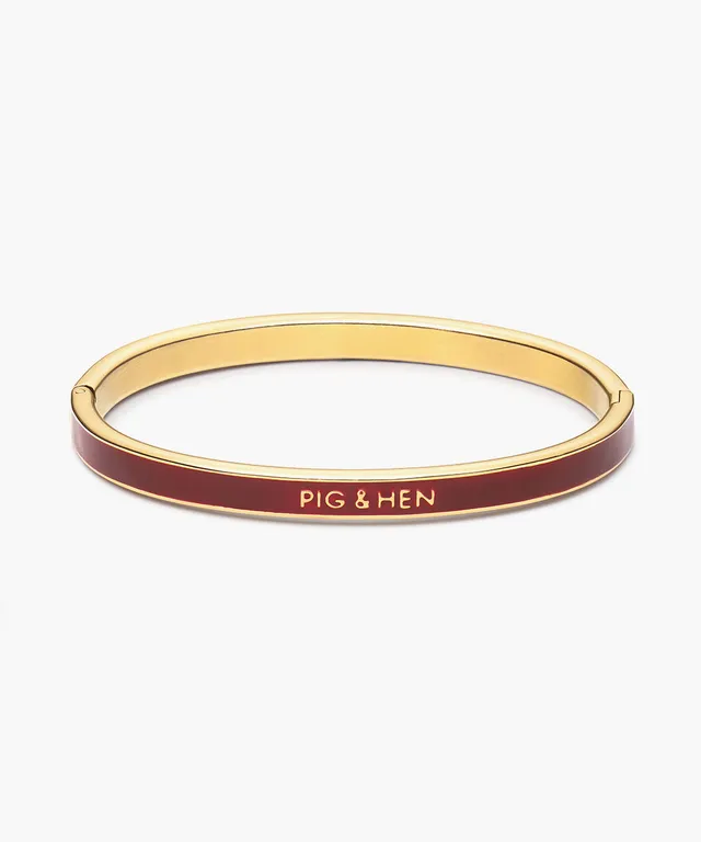 pig-hen-maya-lou-aura-bangle-velvet-red-gold image 1