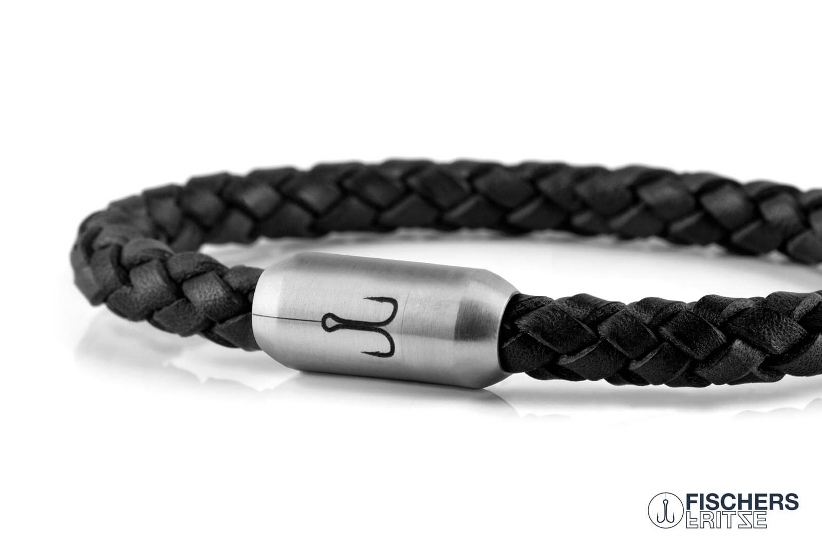 fischers-fritze-krabbe-fernanda-lederarmband-schwarz-geflochten image 6