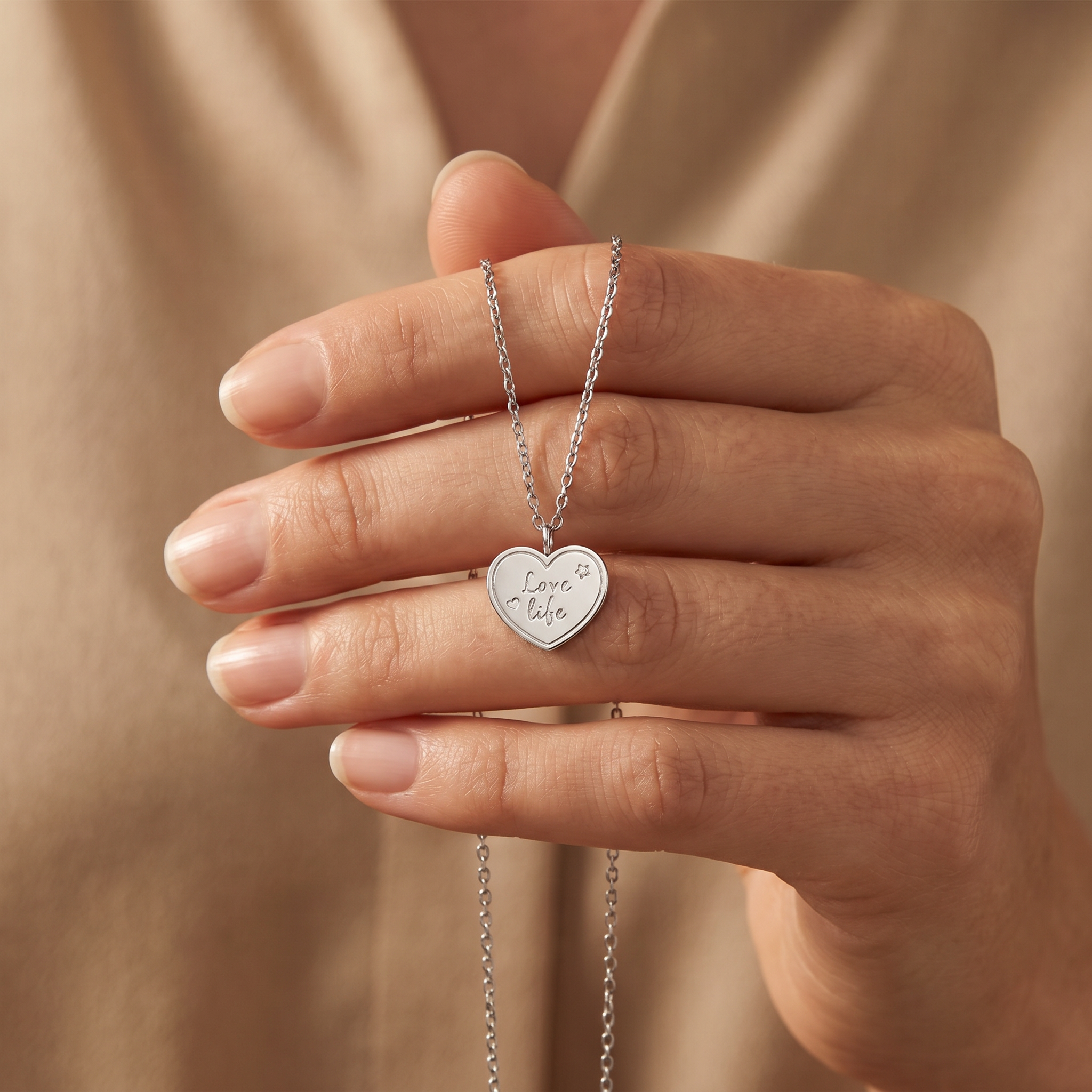 mysteel-by-engelsrufer-halskette-edelstahl-silber-mit-gru-karte-love image 2