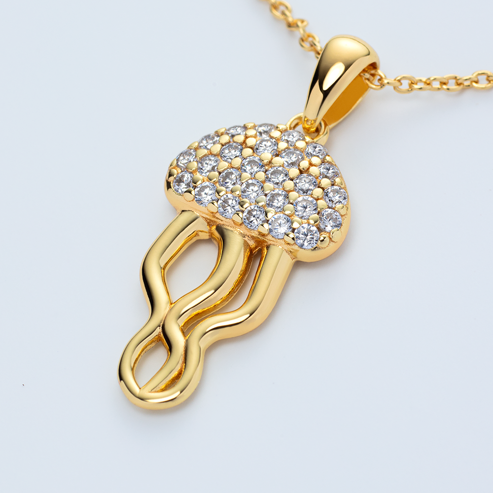 paul-hewitt-jellyfish-halskette-gold-vermeil-zirkonia image 2