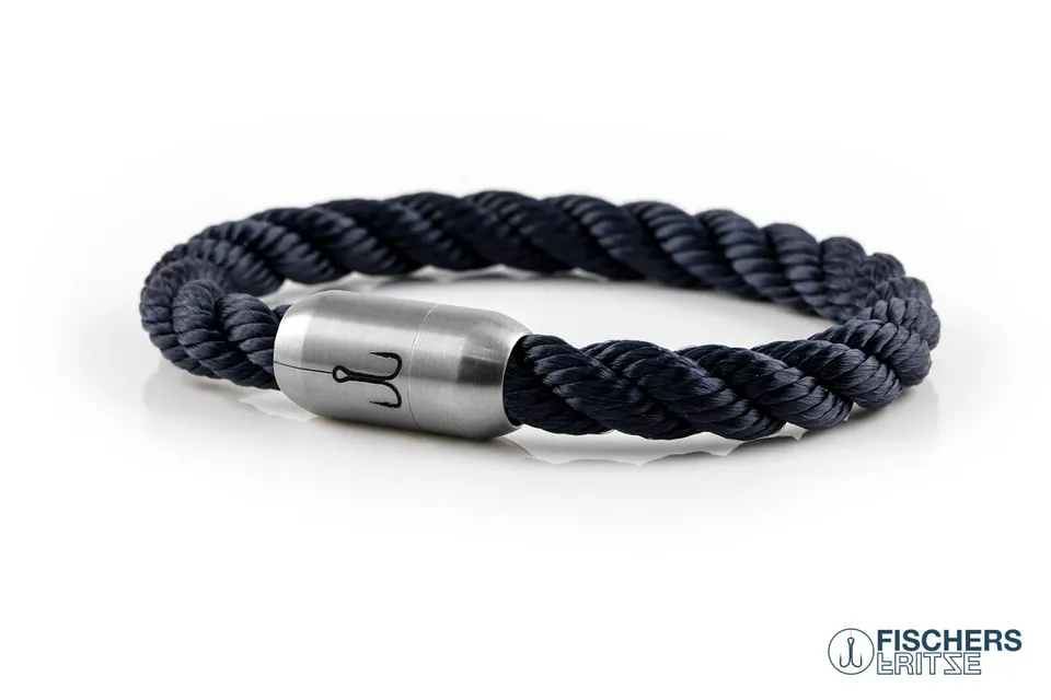 fischers-fritze-makrele-cordon-bleu-segeltau-armband-marineblau-gedreht image 1