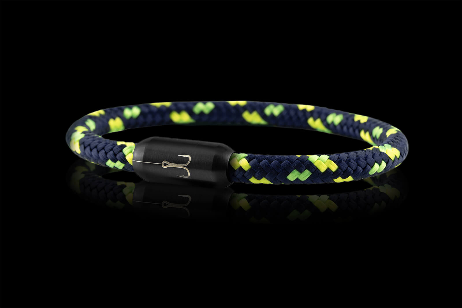 fischers-fritze-torpedokrabbe-nea-segeltau-armband-marineblau-neongelb-neongr-n- image 1