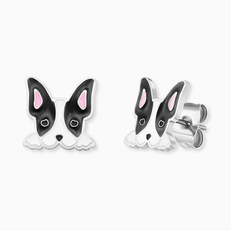 engelsrufer-herzengel-kinder-ohrstecker-edelstahl-hund-mit-emaille image 1