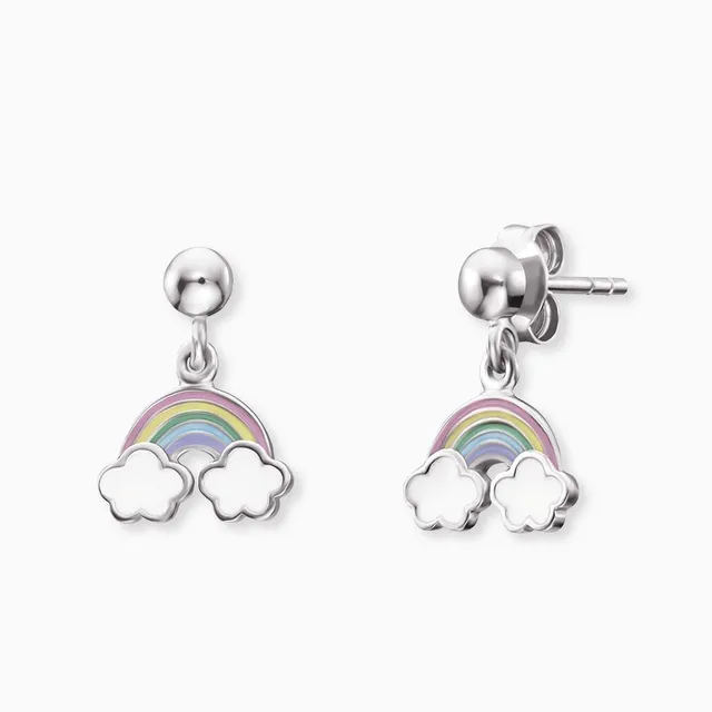 engelsrufer-herzengel-kinder-ohrringe-edelstahl-regenbogen-emaille image 1