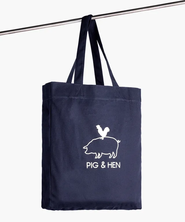 pig-hen-tote-bag-navy image 1