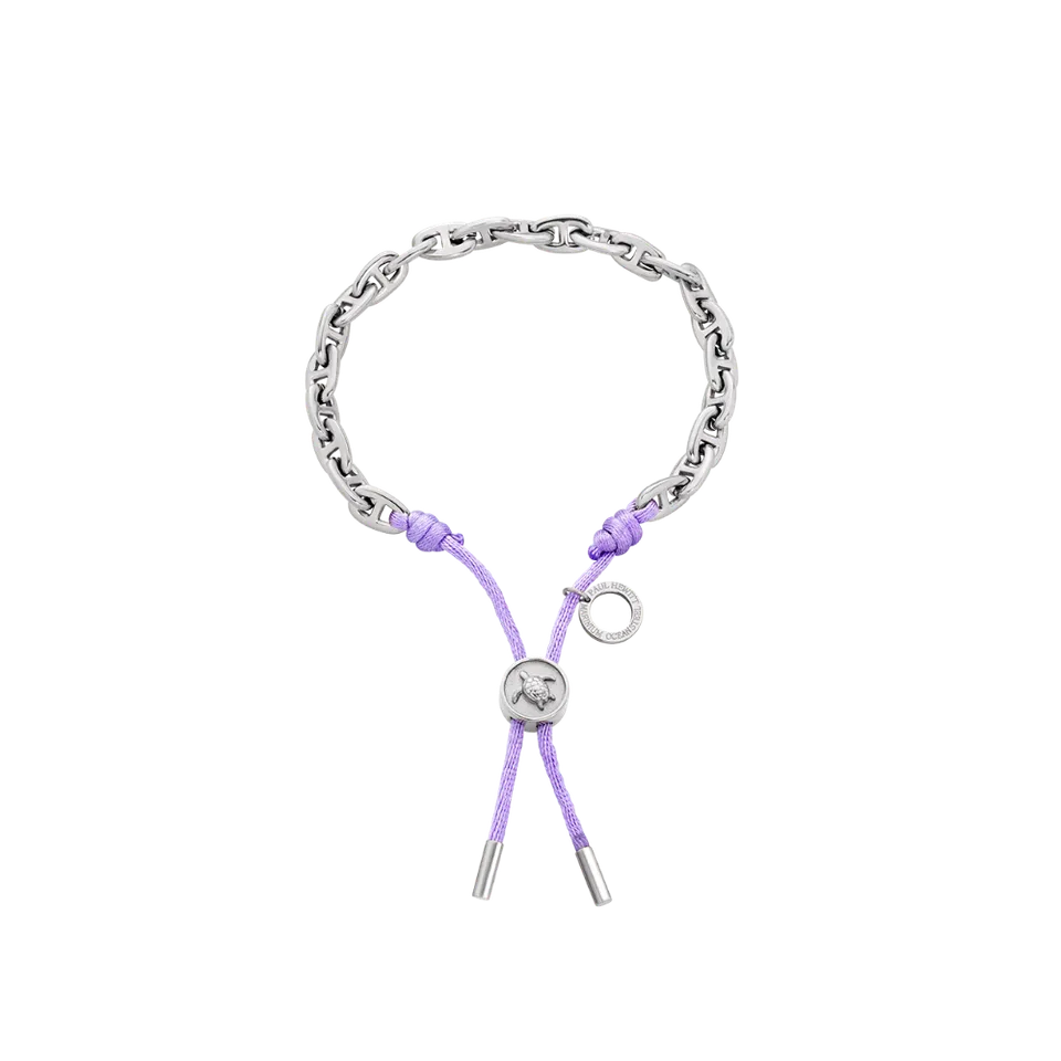 paul-hewitt-turtle-anchor-chain-armband-silber-lila image 1