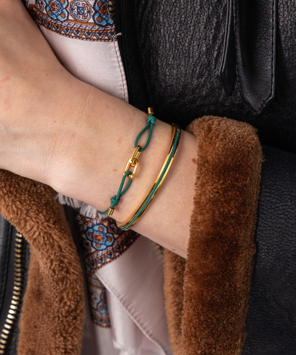 pig-hen-mia-patina-green-gold-damen-armband image 3