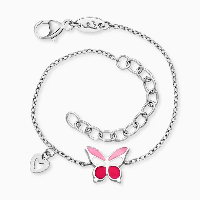 engelsrufer-herzengel-kinder-armband-edelstahl-schmetterling-emaille image 1