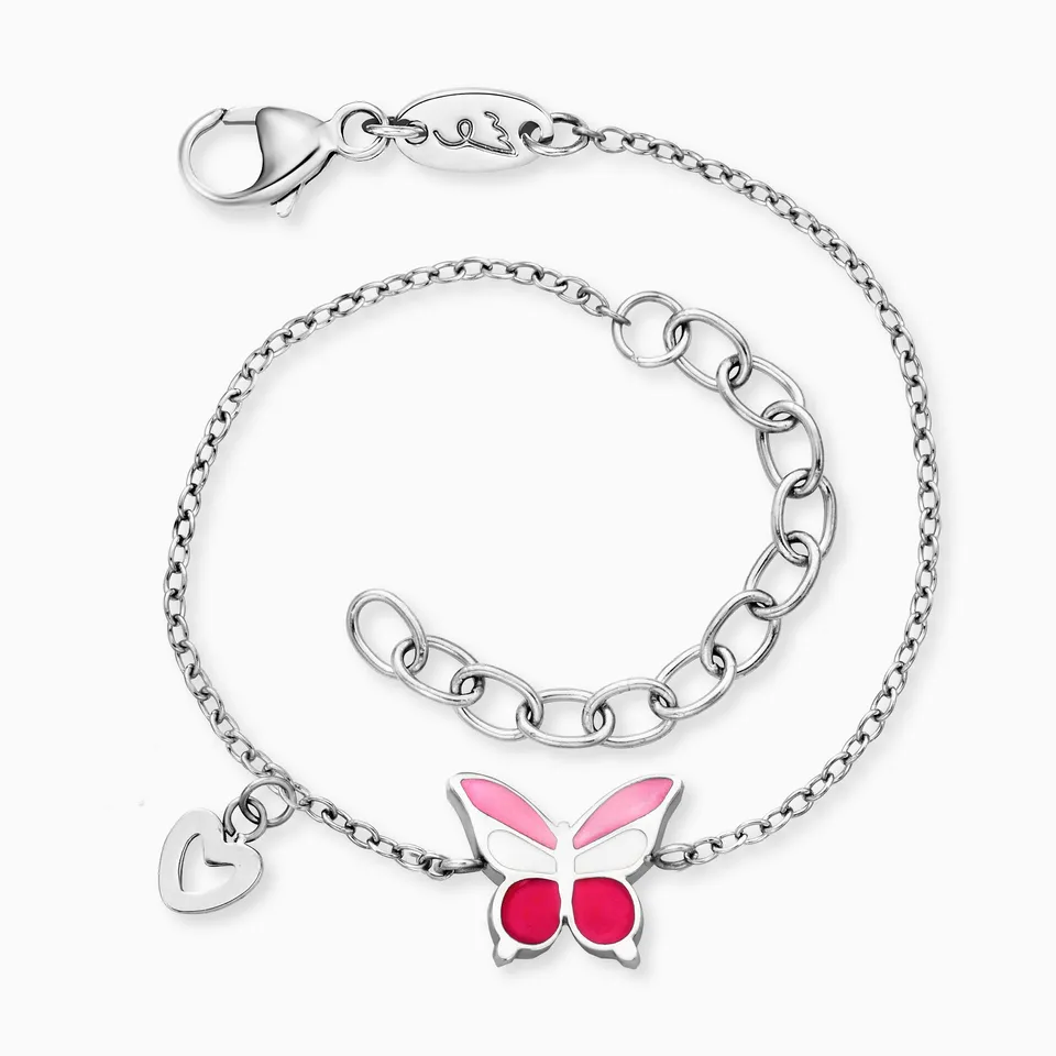 engelsrufer-herzengel-kinder-armband-edelstahl-schmetterling-emaille image 1