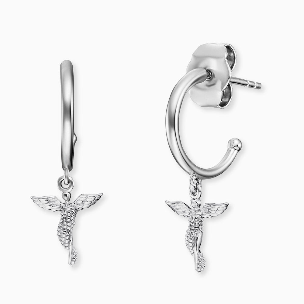 engelsrufer-creole-925er-silber-schutzengel-ohrstecker image 1