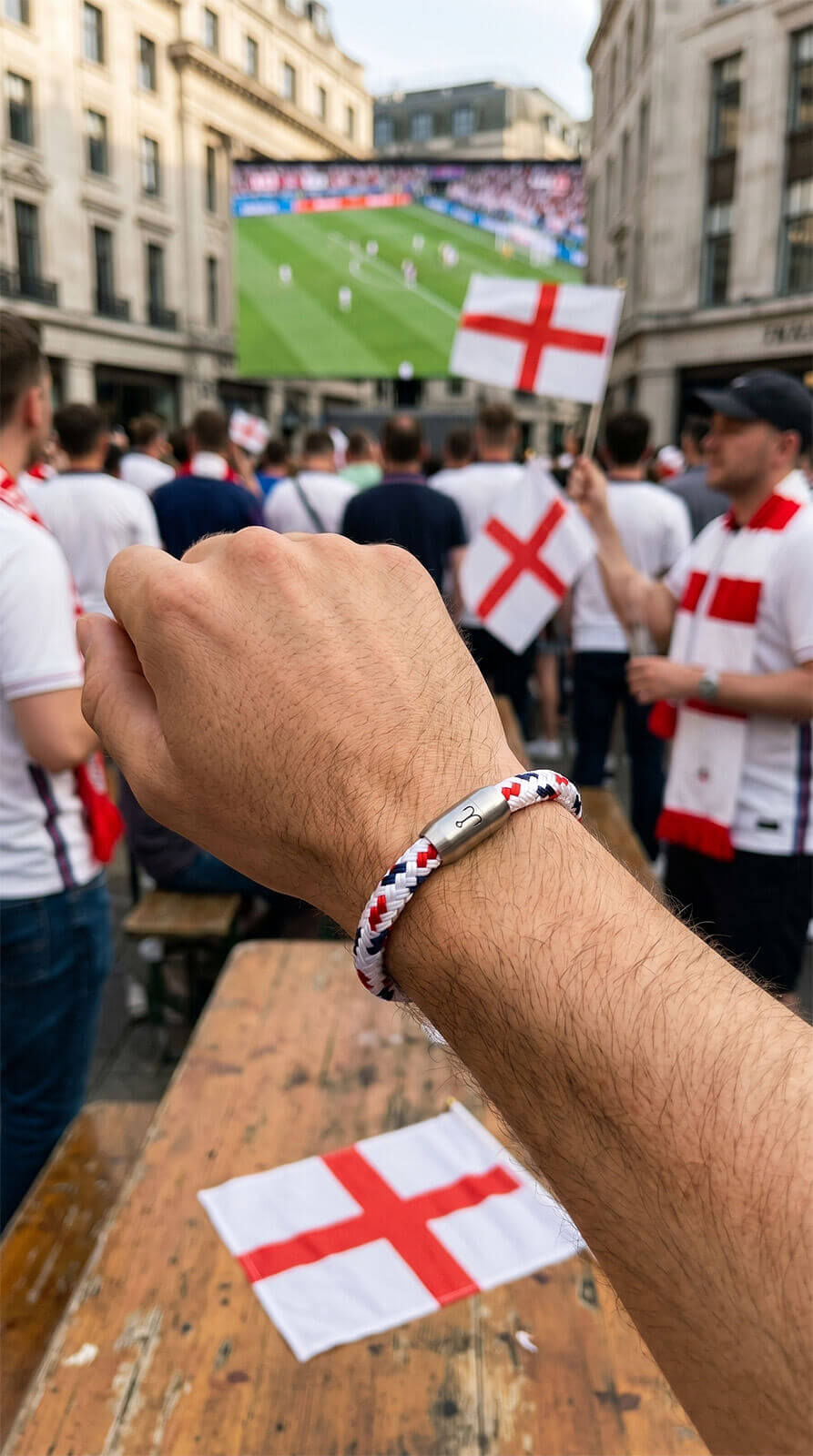 fischers-fritze-makrele-wm-edition-2026-england-segeltau-armband-weiss-rot-marin image 3