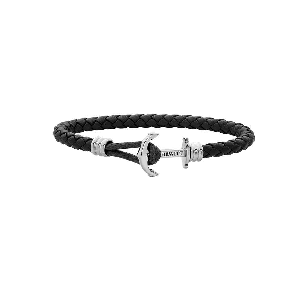 paul-hewitt-phrep-lite-armband-silber-leder-schwarz image 1