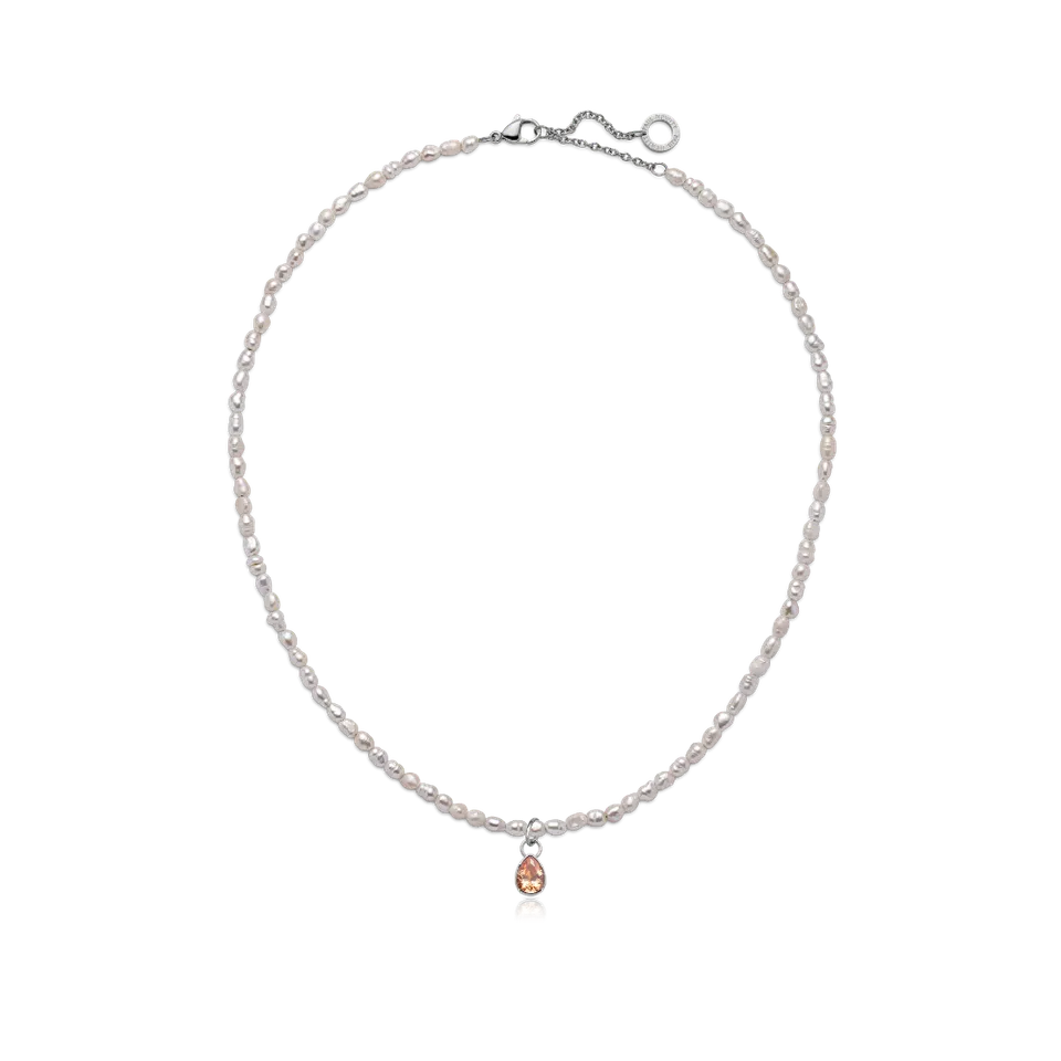 paul-hewitt-ocean-stories-set-peach-stone-charm-und-halskette-silber image 1