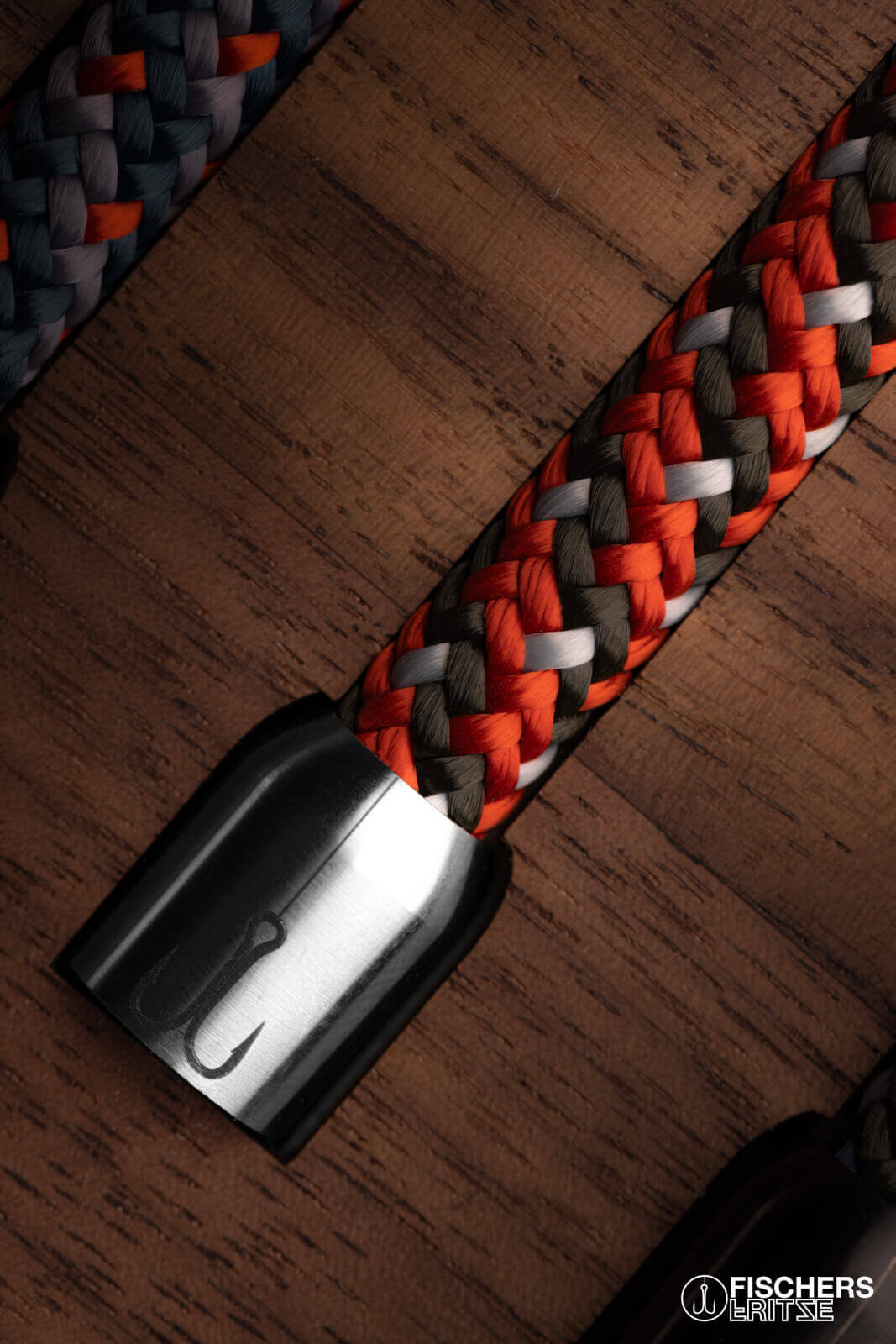 fischers-fritze-makrele-extrafein-severin-segeltau-armband-coral-olivgr-n-silber image 3