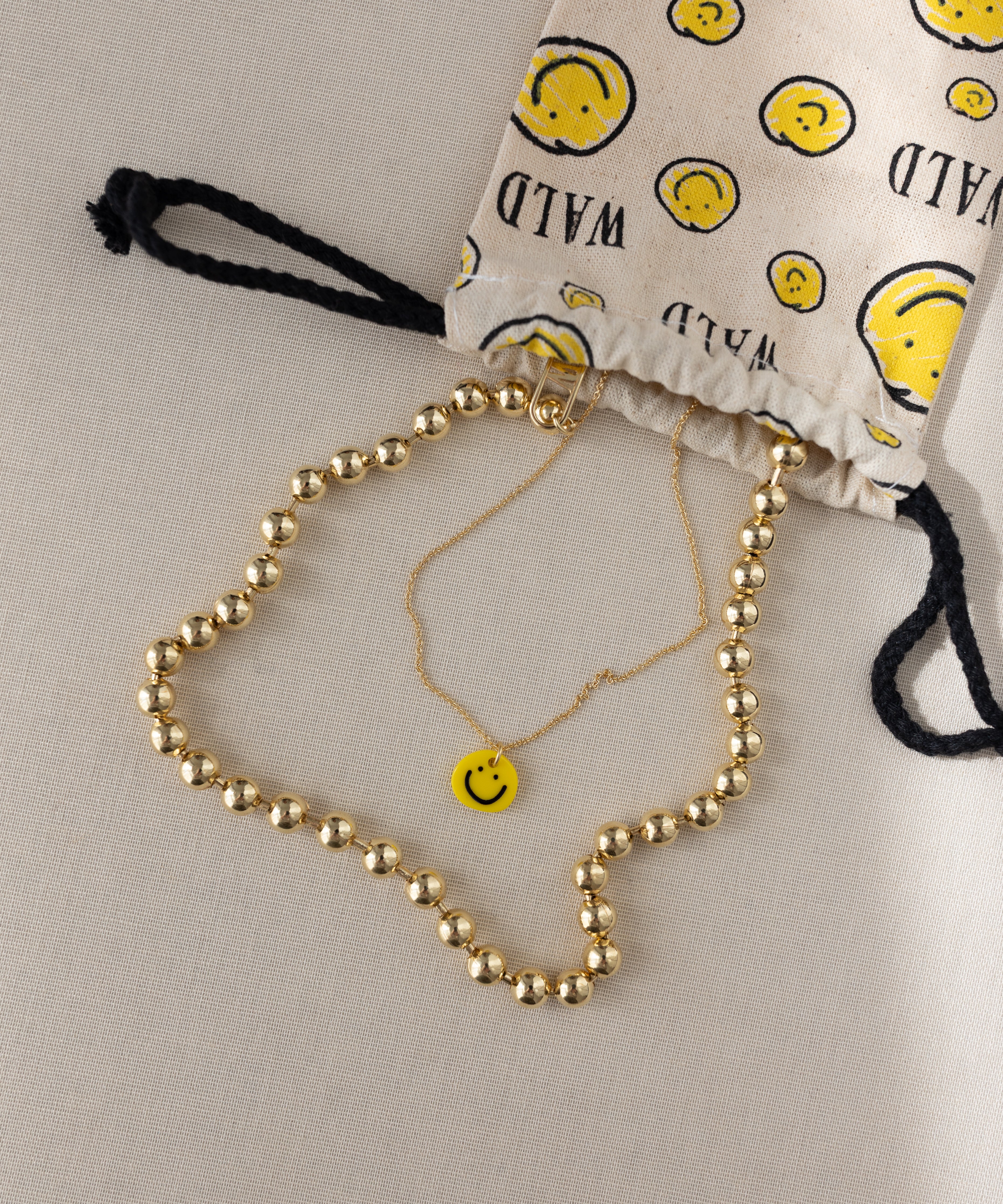 wald-berlin-smilie-yellow-halskette-handbemalter-gelber-smiley-anh-nger-43-cm image 4