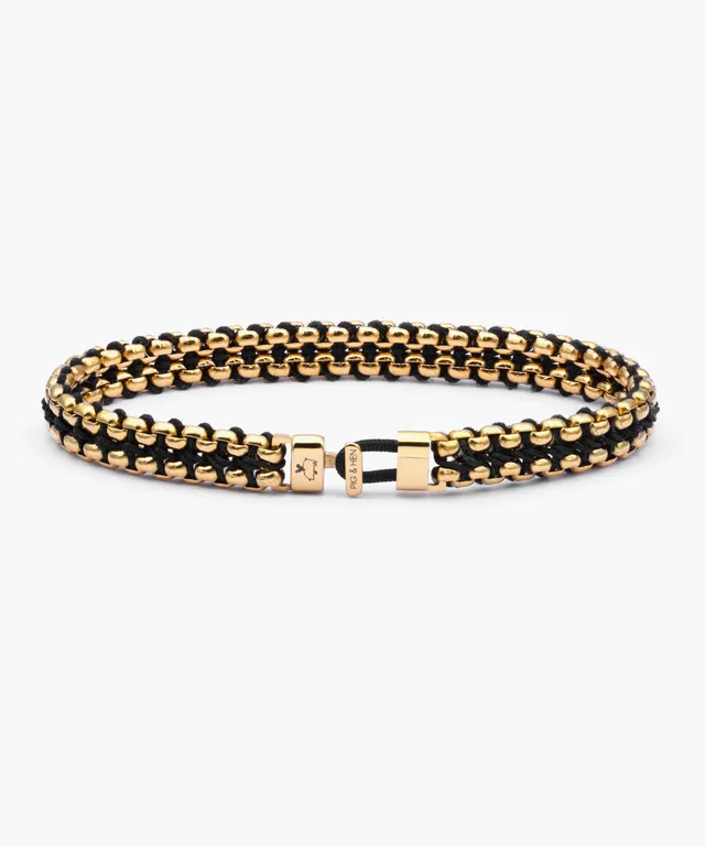 pig-hen-catena-venetian-7mm-black-gold-herren-kettenarmband image 1
