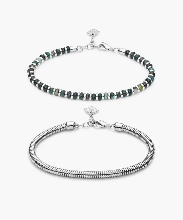 pig-hen-mariner-brontide-4mm-set-moosachat-snake-chain-925-sterling-silber image 1