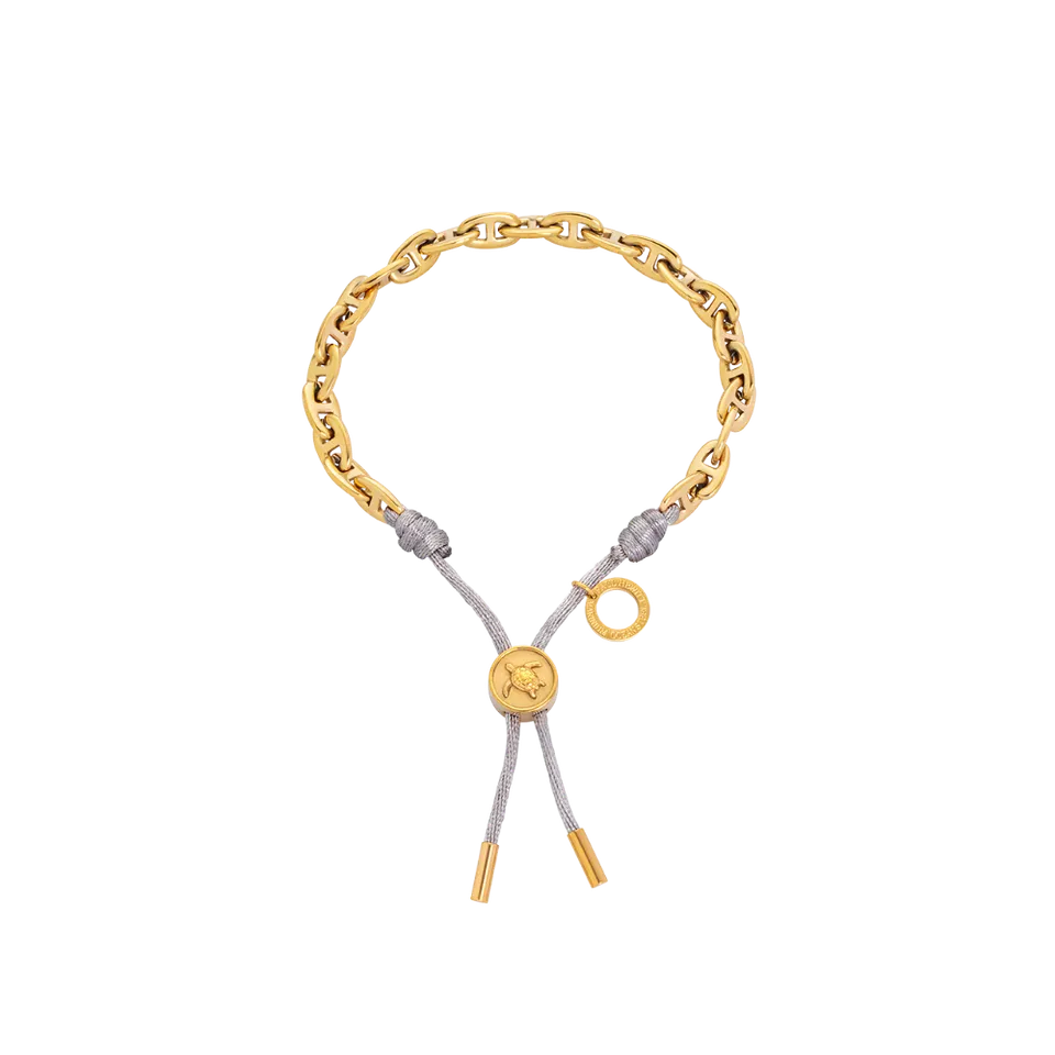 paul-hewitt-turtle-anchor-chain-armband-gold-grau-verstellbares-stoffarmband image 1