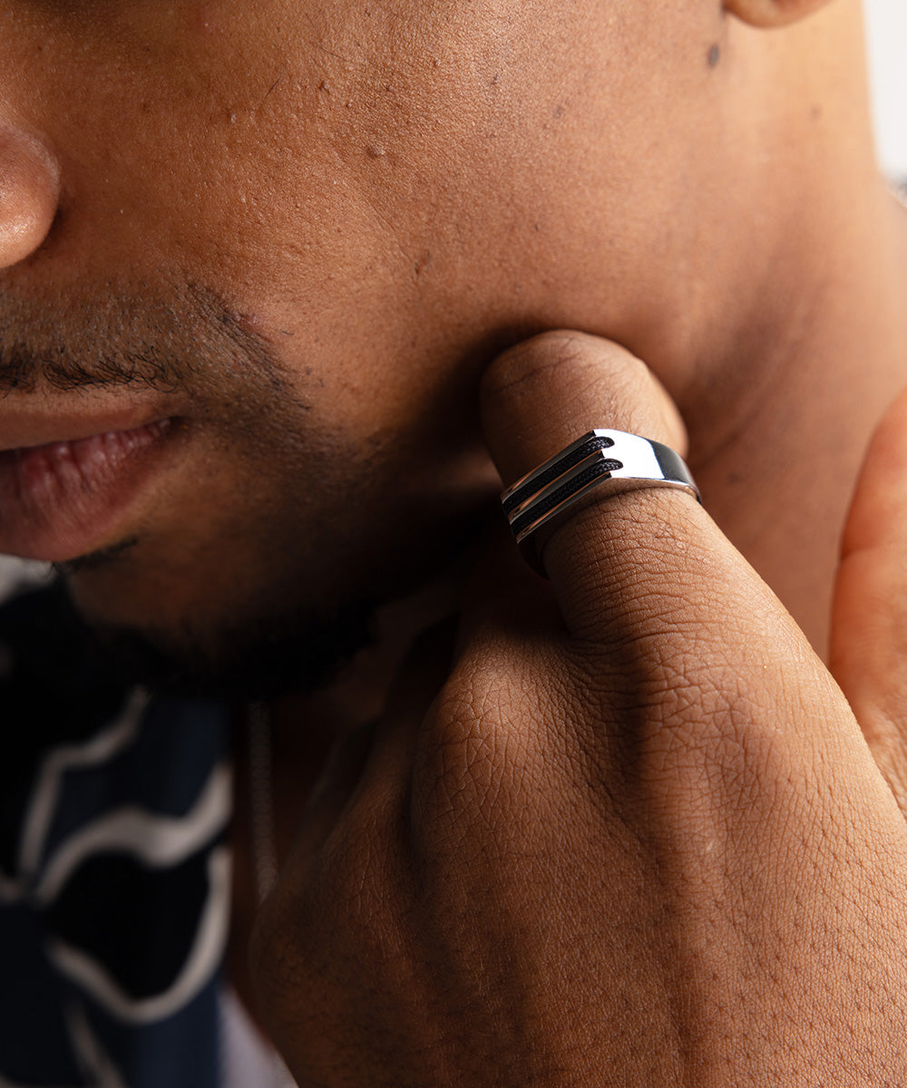 pig-hen-signet-ring-7mm-rope-siegelring-navy-silver image 2