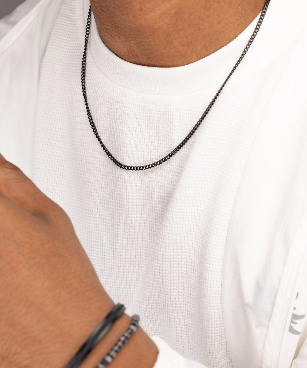 pig-hen-curb-chain-halskette-herren-black-aus-316l-edelstahl image 3