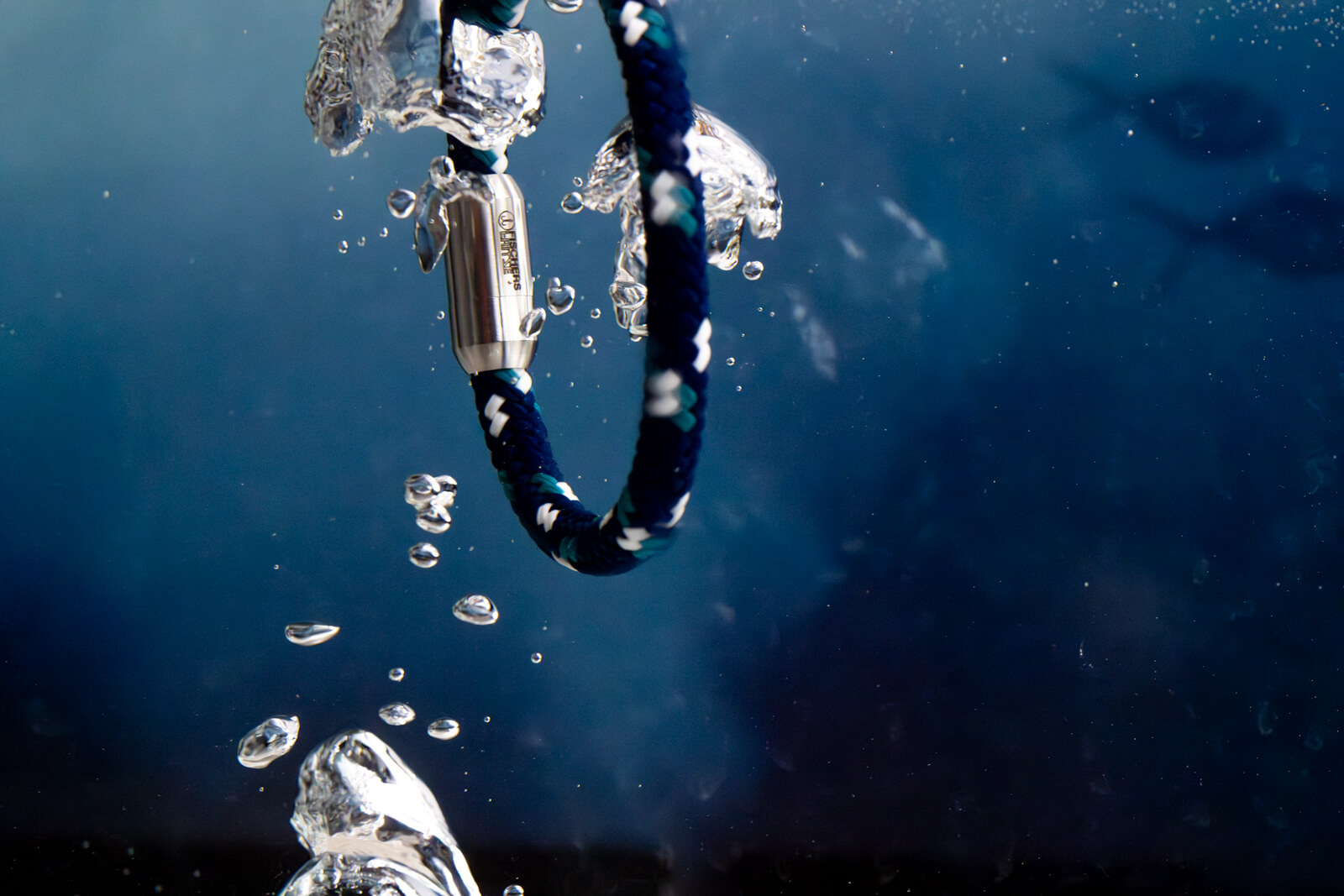 fischers-fritze-krabbe-marina-armband-ozeanblau-aquamarin-weiss image 2