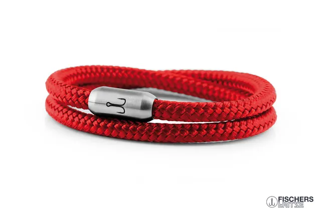 fischers-fritze-garnele-leon-segeltau-armband-rot-6-mm image 1