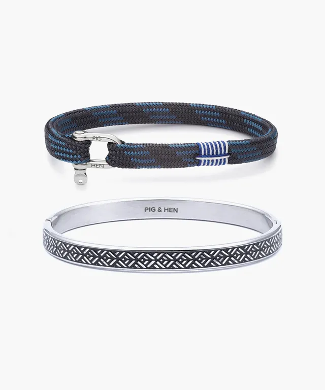pig-hen-vicious-vik-set-slate-gray-ash-blue-striato-armband-set-silber image 1