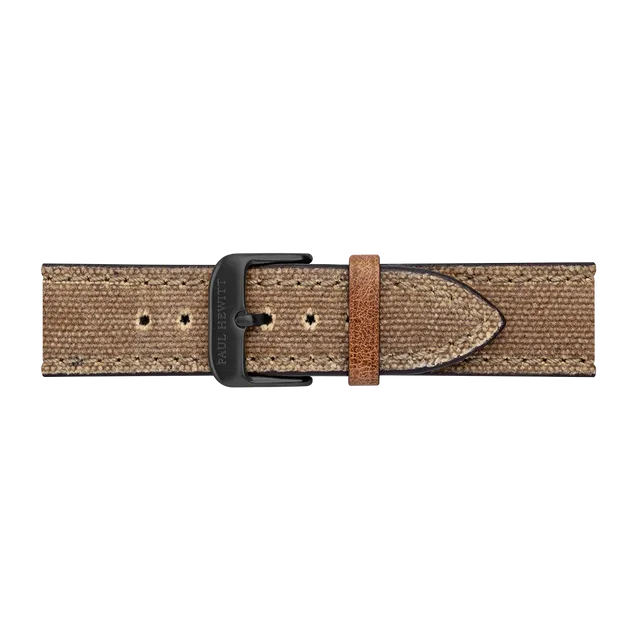 paul-hewitt-canvas-uhrenarmband-desert-schwarz-20-mm image 1