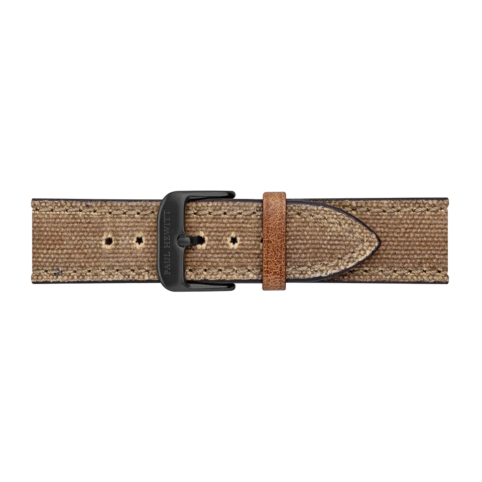 paul-hewitt-canvas-uhrenarmband-desert-schwarz-20-mm image 1