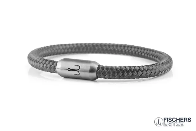 fischers-fritze-krabbe-wanda-segeltau-armband-grau-6-mm image 1