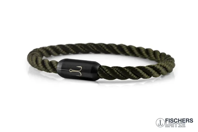 fischers-fritze-torpedokrabbe-janne-segeltau-armband-olivgr-n-gedreht-6mm image 1