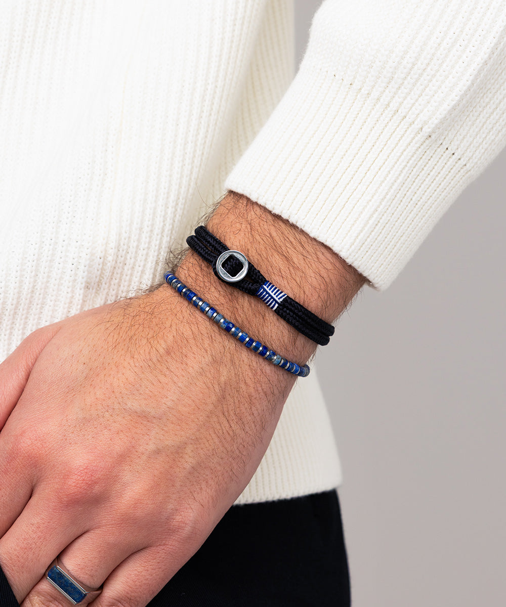 pig-hen-don-dino-herren-seilarmband-navy-silver image 2