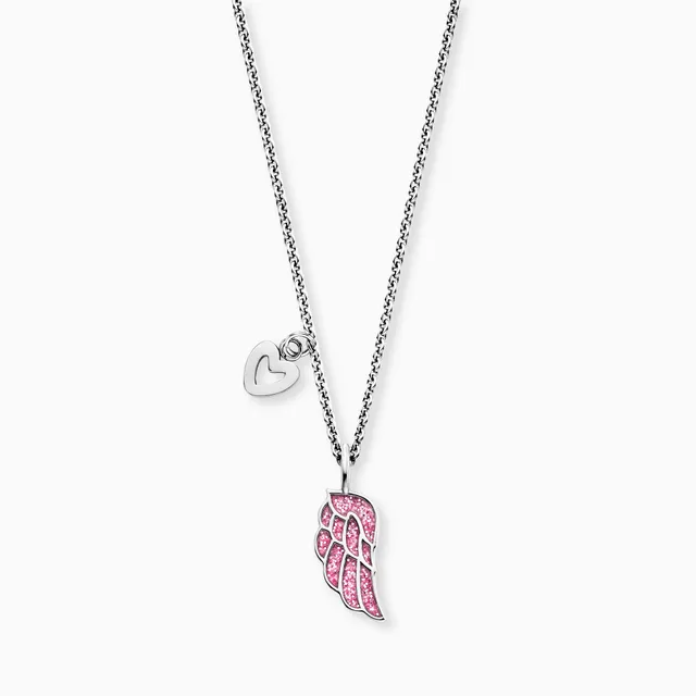 herzengel-by-engelsrufer-kinder-halskette-edelstahl-glitzerfl-gel-mit-emaille image 1