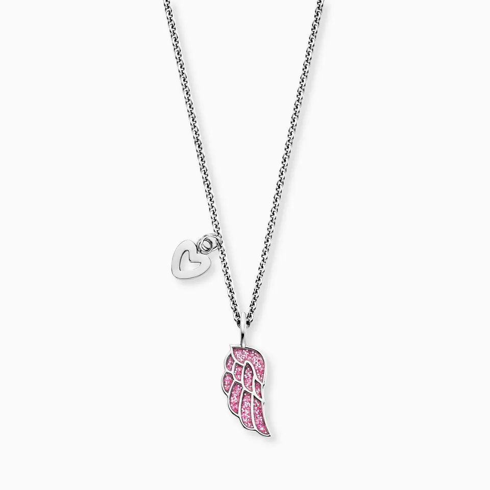 herzengel-by-engelsrufer-kinder-halskette-edelstahl-glitzerfl-gel-mit-emaille image 1