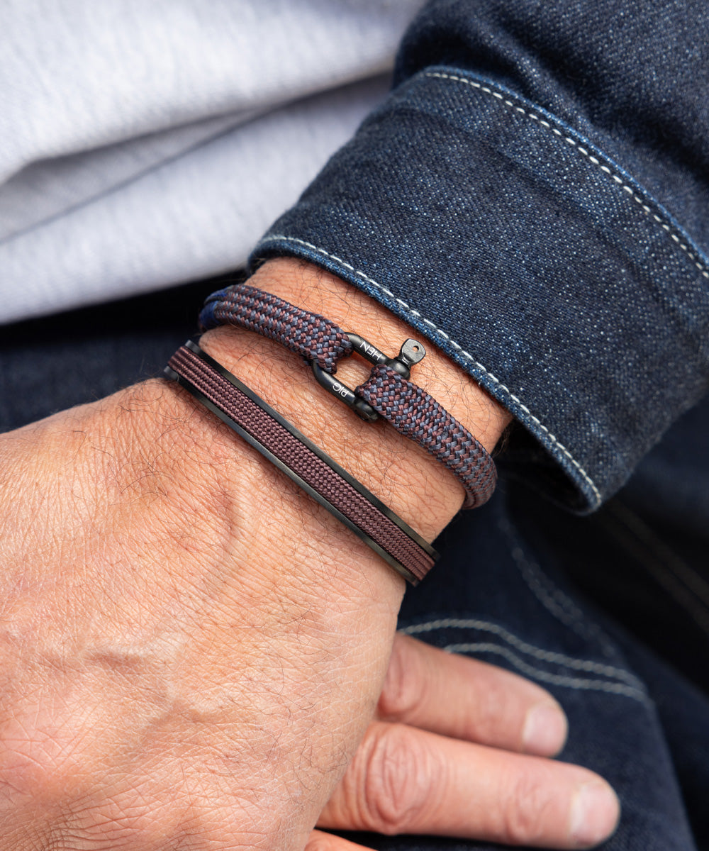 pig-hen-navarch-9mm-cuff-herren-mahogany-black-seil-manschette image 3