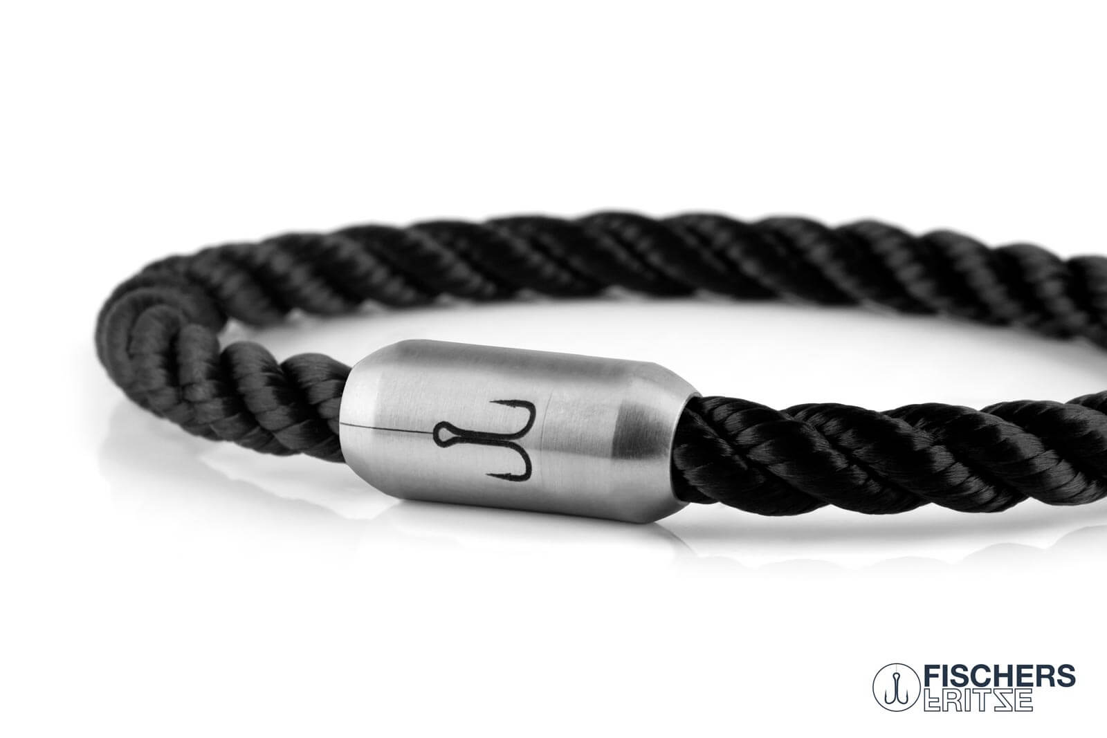 fischers-fritze-krabbe-otti-segeltau-armband-schwarz-gedreht image 6