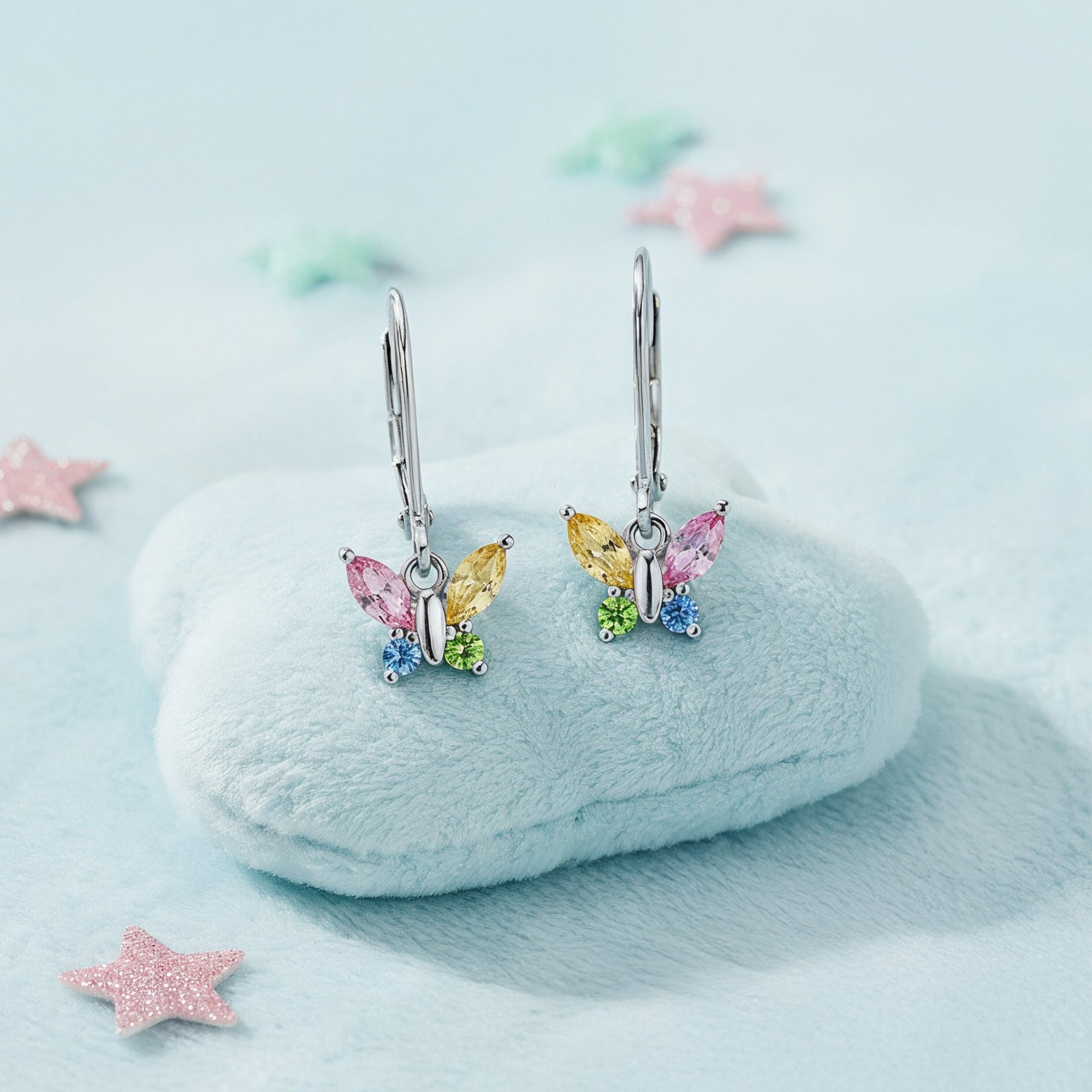 engelsrufer-herzengel-kinder-ohrh-nger-edelstahl-schmetterling-mit-zirkonia-mult image 2