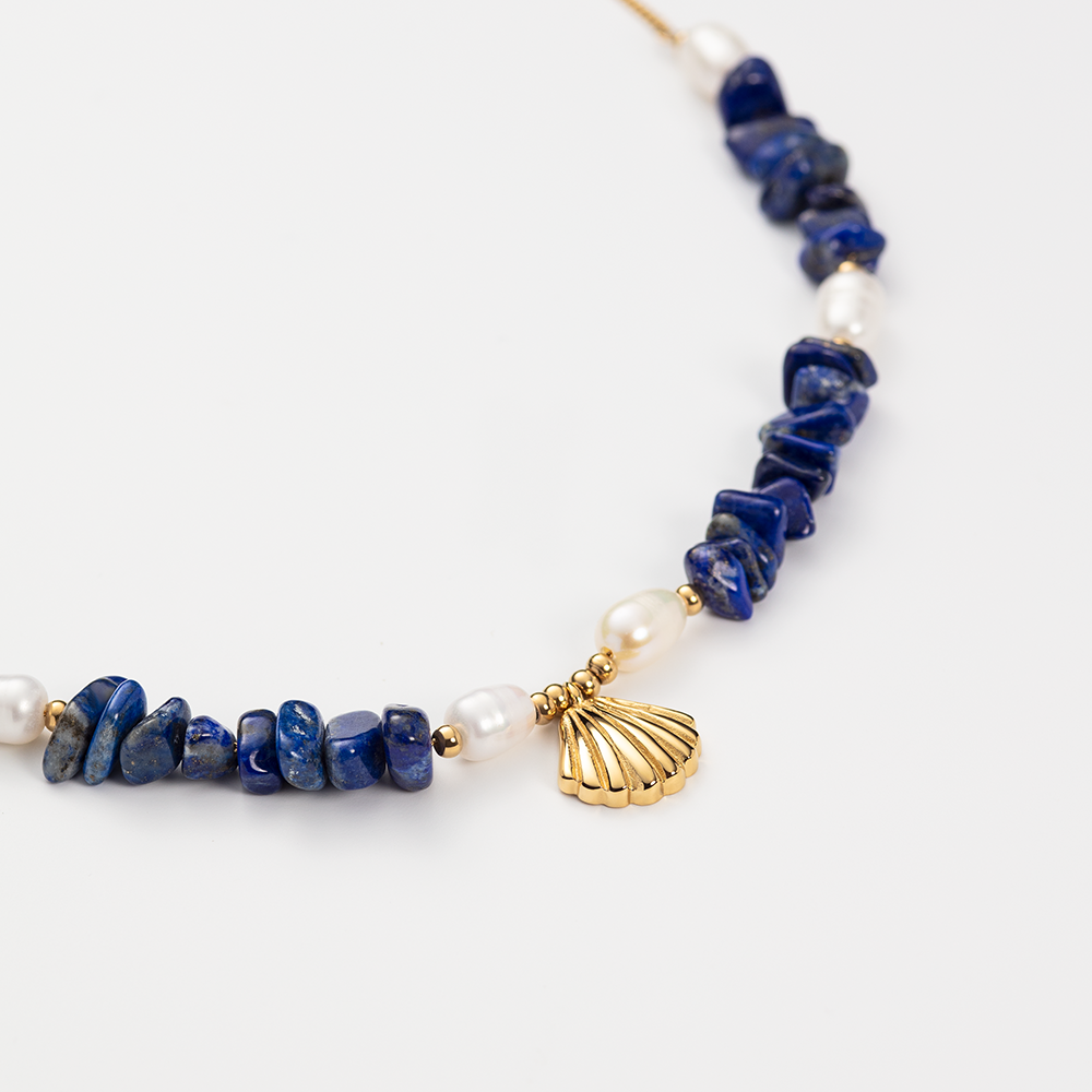 paul-hewitt-scallop-stone-halskette-gold image 2
